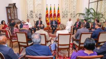 EAM S Jaishankar meets Sri Lankan President Wickremesinghe in Colombo.