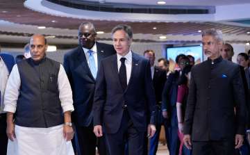 US Secretary of State Antony Blinken, US Defence Secretary Llyod Austin, Defence Minister Rajnath Singh and EAM S Jaishankar.
