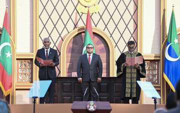 Mohamed Muizzu sworn as the Maldives' fifth democratically elected president.