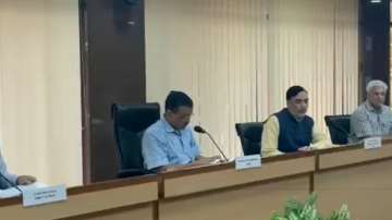 Delhi Chief Minister Arvind Kejriwal at meeting