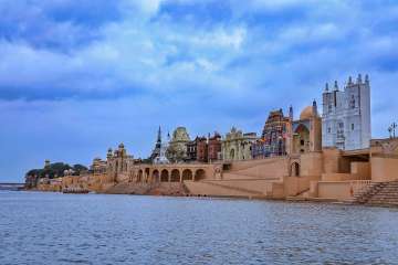 Newly-developed Chambal riverfront following its inauguration by Rajasthan UDH Minister Shanti Kumar Dhariwal, in Kota, Rajasthan