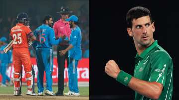India and Netherlands Cricket players (L), Novak Djokovic (R)