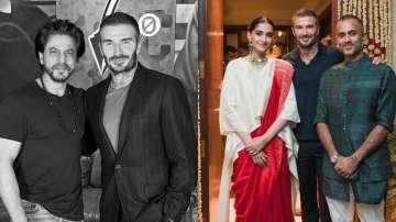David Beckham with SRK and Sonam Kapoor-Anand Ahuja