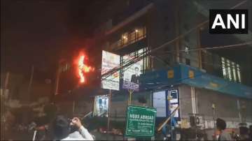 Fire breaks out in Lucknow's Hazratganj area. 