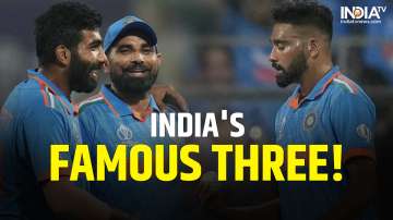 Jasprit Bumrah, Mohammed Shami and Mohammed Siraj