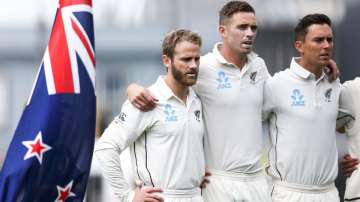 Kane Williamson and Tim Southee during Test against Sri Lanka in December 18