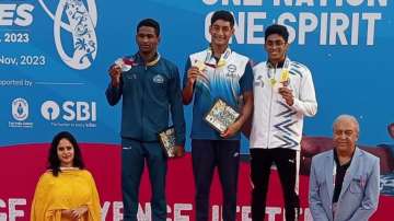 Aquatics 400m freestyle Men event medal winners on November 3, 2023