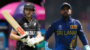 Kane Williamson and Kusal Mendis during World Cup 2023 
