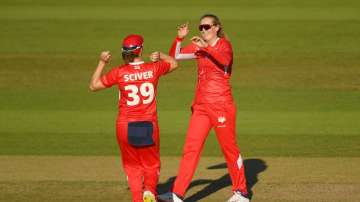 Nat Sciver-Brunt and Sophie Ecclestone during Commonwealth Games 2022