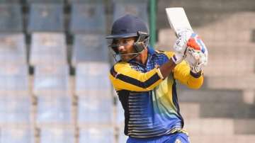 Mayank Agarwal for Karnataka in the Vijay Hazare Trophy