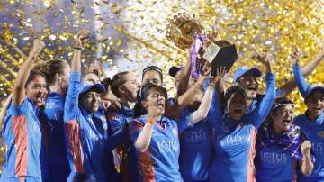 Mumbai Indian with WPL 2023 trophy