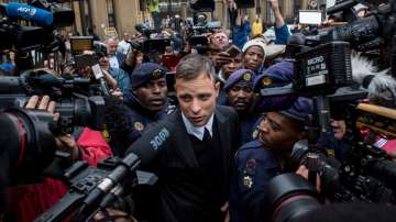 Oscar Pistorius leaving the North Gauteng High Court in June 2016