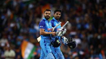 Virat Kohli and Suryakumar Yadav during T20 World Cup 2022