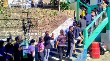 Voters wait in a queue to cast their votes for Mizoram Assembly elections, in Aizawl (Representational image)