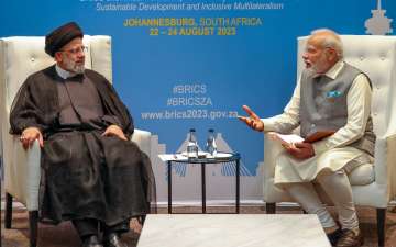 Iran President Ebraham Raisi with Prime Minister Narendra Modi