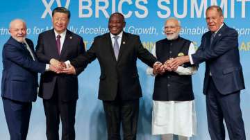  BRICS group photo during the 2023 BRICS Summit at the Sandton Convention Centre in Johannesburg