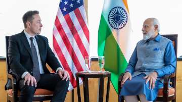 Prime Minister Narendra Modi meets Tesla and SpaceX CEO Elon Musk, in New York, USA. (File photo)