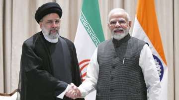 PM Narendra Modi with Iranian President Ebrahim Raisi