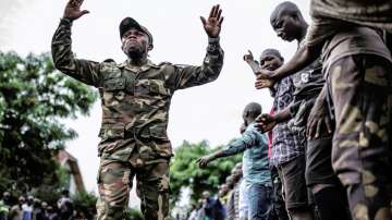 Democratic Republic of the Congo youth get the first steps of basic military training in Goma, easte
