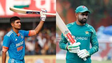 Shubman Gill (left) and Babar Azam (right).