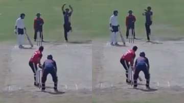 A bowler's action from a local match has gone viral on the internet as he could be seen moving his arms too many times before delivering the ball