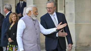 Prime Minister Narendra Modi with his Australian counterpart Antony Albanese