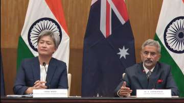 External Affairs Minister S Jaishankar and his Australian counterpart Penny Wong during a joint pres