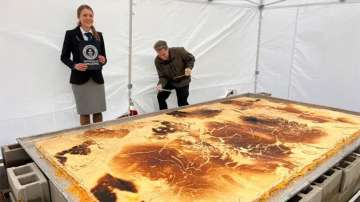 Worlds largest grilled cheese sandwich