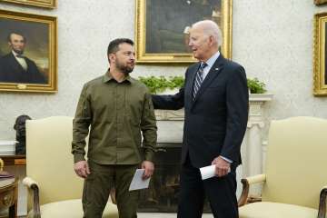 US President Joe Biden and his Ukranian counterpart Volodymyr Zelenskyy