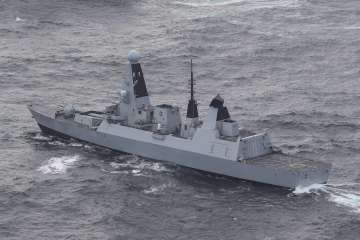 An American defence forces vessel in Red Sea