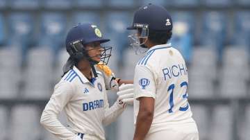 Jemimah Rodrigues and Richa Ghosh stitched a 113-run stand as India ended Day 2 on 376/7 in the first innings
