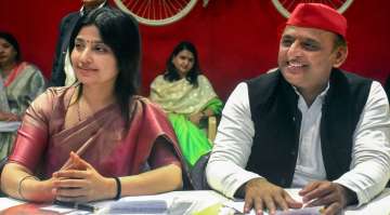 Dimple Yadav and her husband Akhilesh Yadav