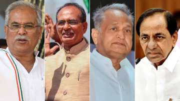 Bhupesh Baghel, Shivraj Singh Chouhan, Ashok Gehlot and K Chandrasekhar Rao 