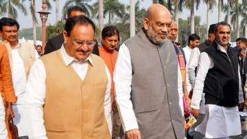 BJP party president JP Nadda and Union Home Minister Amit Shah.