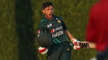 Azan Awais scored a hundred in Pakistan's 8-wicket win.