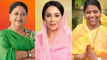 Vasundhara Raje, Diya Kumari and Anita Bhadel