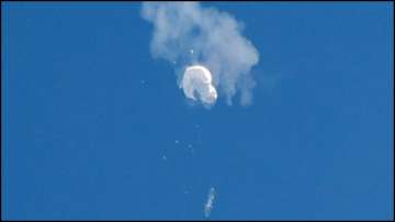 The Chinese spy balloon shot down in the US in February.