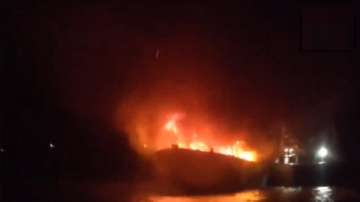 Boat anchored at Rameswaram's Pamban catches fire