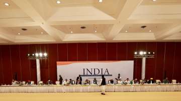 I.N.D.I.A. bloc meeting taking place in Delhi.