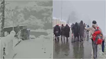 Jammu and Kashmir snowfall, fresh snowfall in Kashmir, roads closed