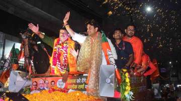 Union Minister for Civil Aviation and BJP leader Jyotiraditya Scindia during Assembly election campaign.