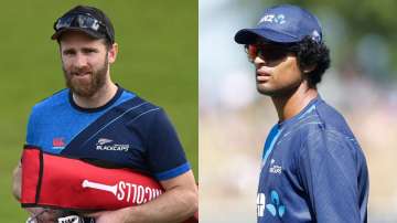 Kiwi cricketers Kane Williamson and Rachin Ravindra