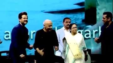 West Bengal CM Mamata Banerjee shakes a leg with Bollywood actors including Salman Khan, Anil Kapoor, and others.