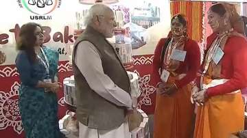 Prime Minister Narendra Modi at exhibition in Dehradun