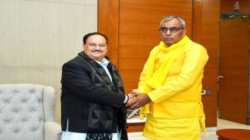 OP Rajbhar, op rajbhar meets jp nadda, BJP national president JP Nadda, rajbhar nadda Delhi meeting,