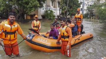 Relief teams are carrying out rescue operations in the storm-hit areas