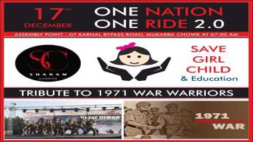 One Nation One Ride campaign to save girl child and education. 