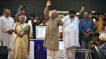 Vanchit Bahujan Aaghadi President and grandson of Babasaheb Dr. BR Ambedkar, Prakash Ambedkar with others during ‘Samvidhan Samman Rally’ in Mumbai (File photo)