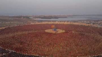 Women perform at the Maha Raas in Dwarka in Gujarat.