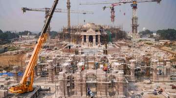 Ram Temple construction underway in Ayodhya.